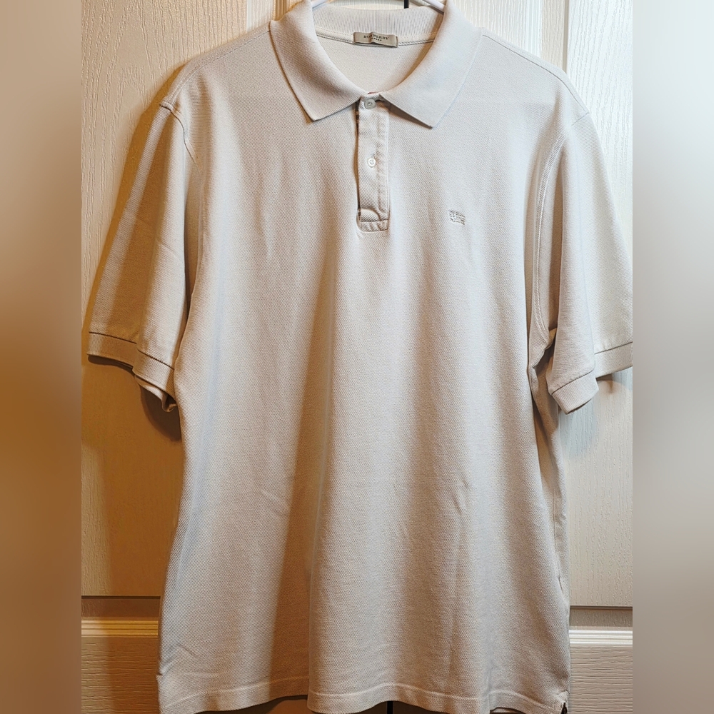 Burberry London Men's XL White Polo Shirt